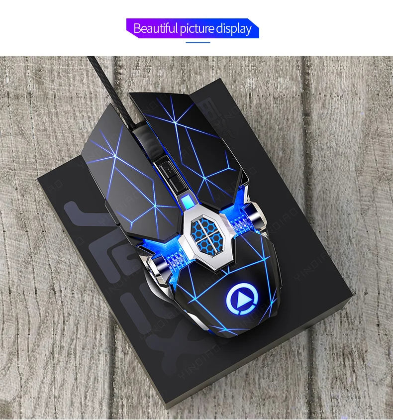Futuristic gaming mouse RGB