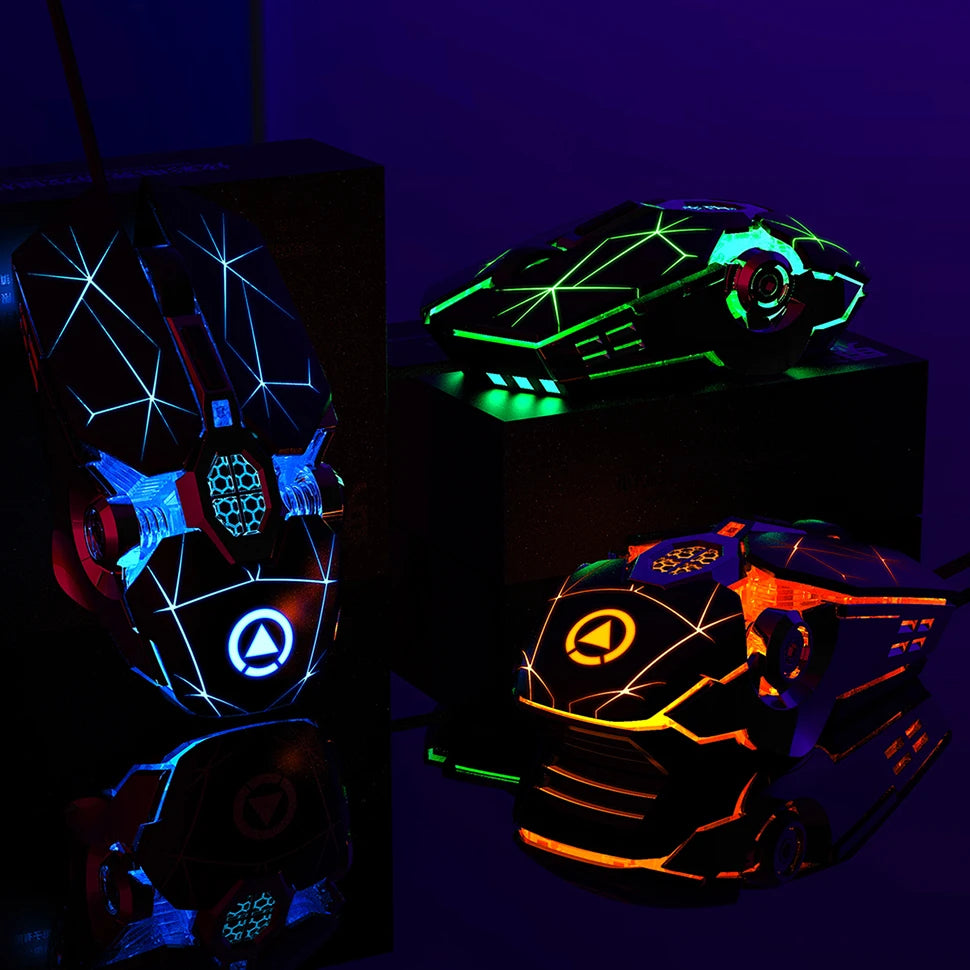 Futuristic gaming mouse RGB