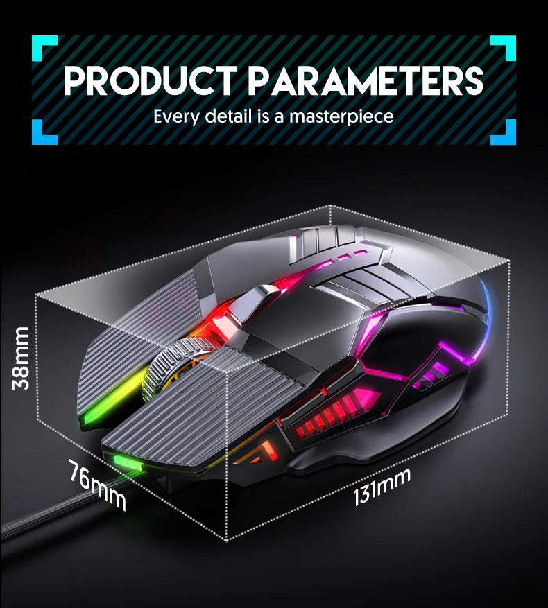 Gaming Mouse Wi-Fi Bluetooth RGB