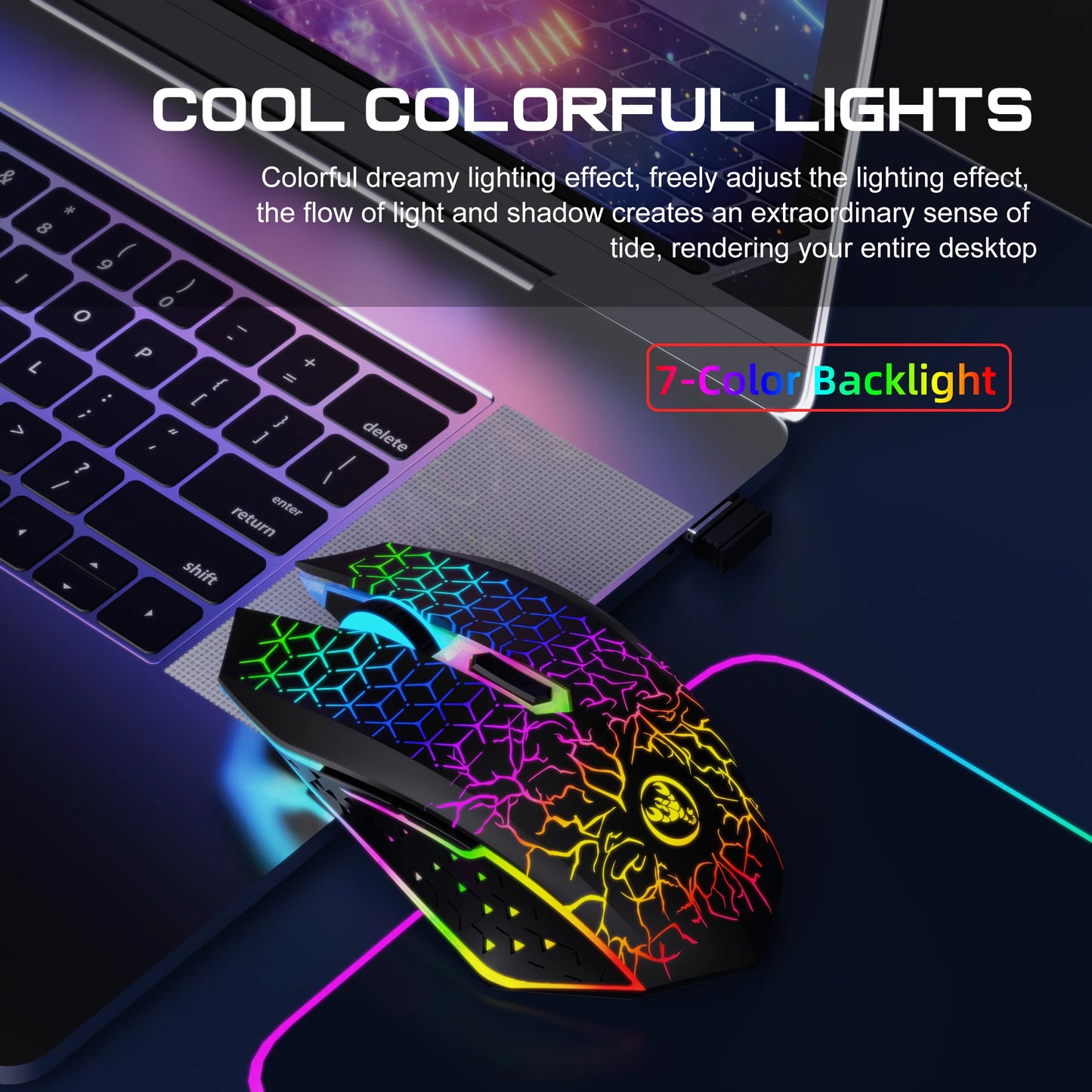Gaming Mouse Wi-Fi Bluetooth RGB
