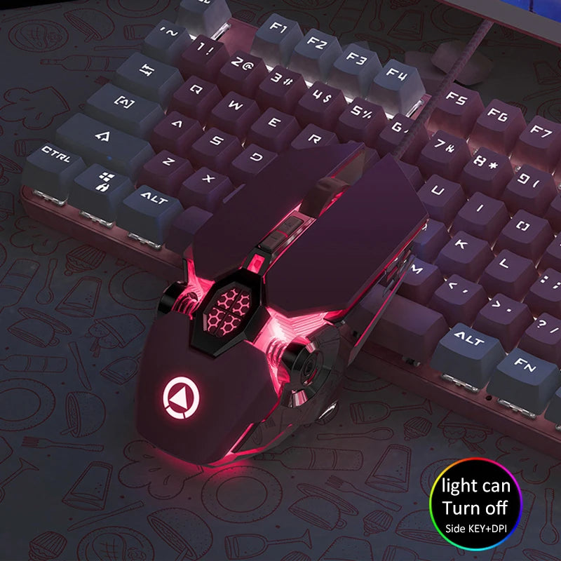 Futuristic gaming mouse RGB