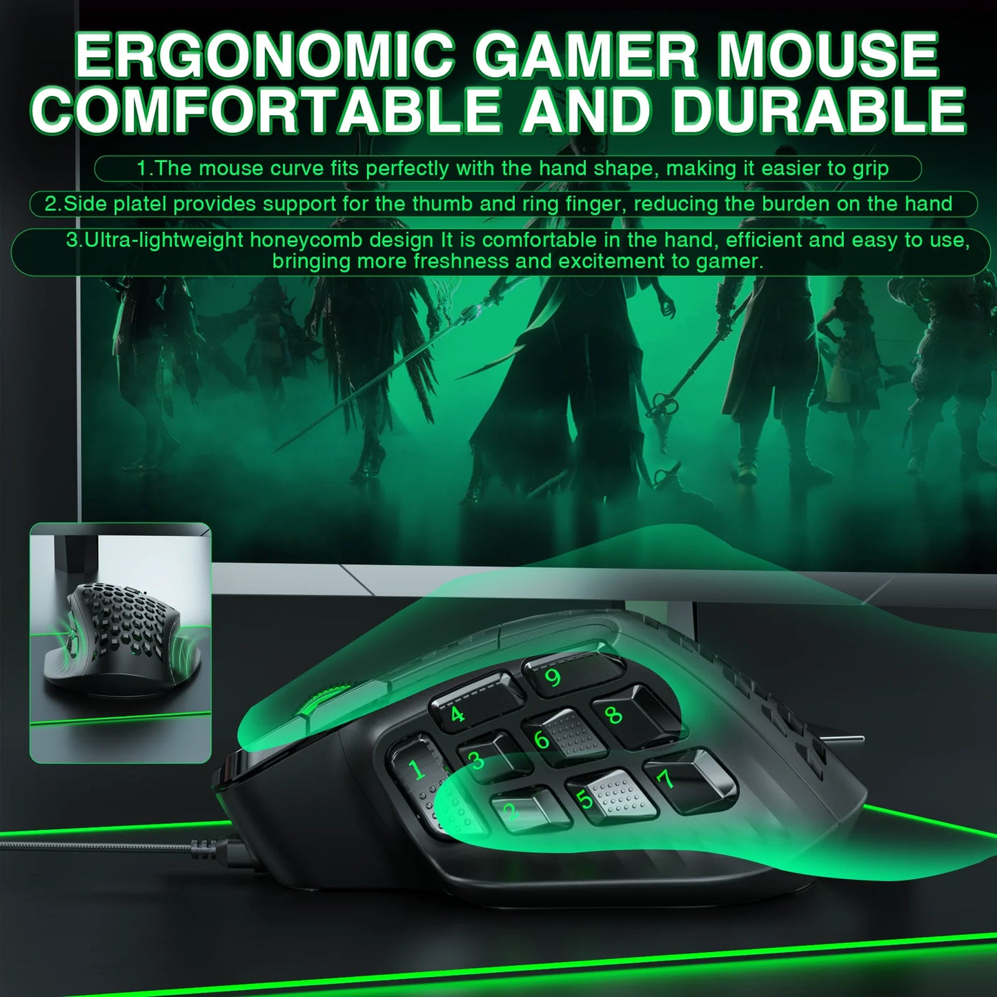 Gaming mouse programmable buttons RGB