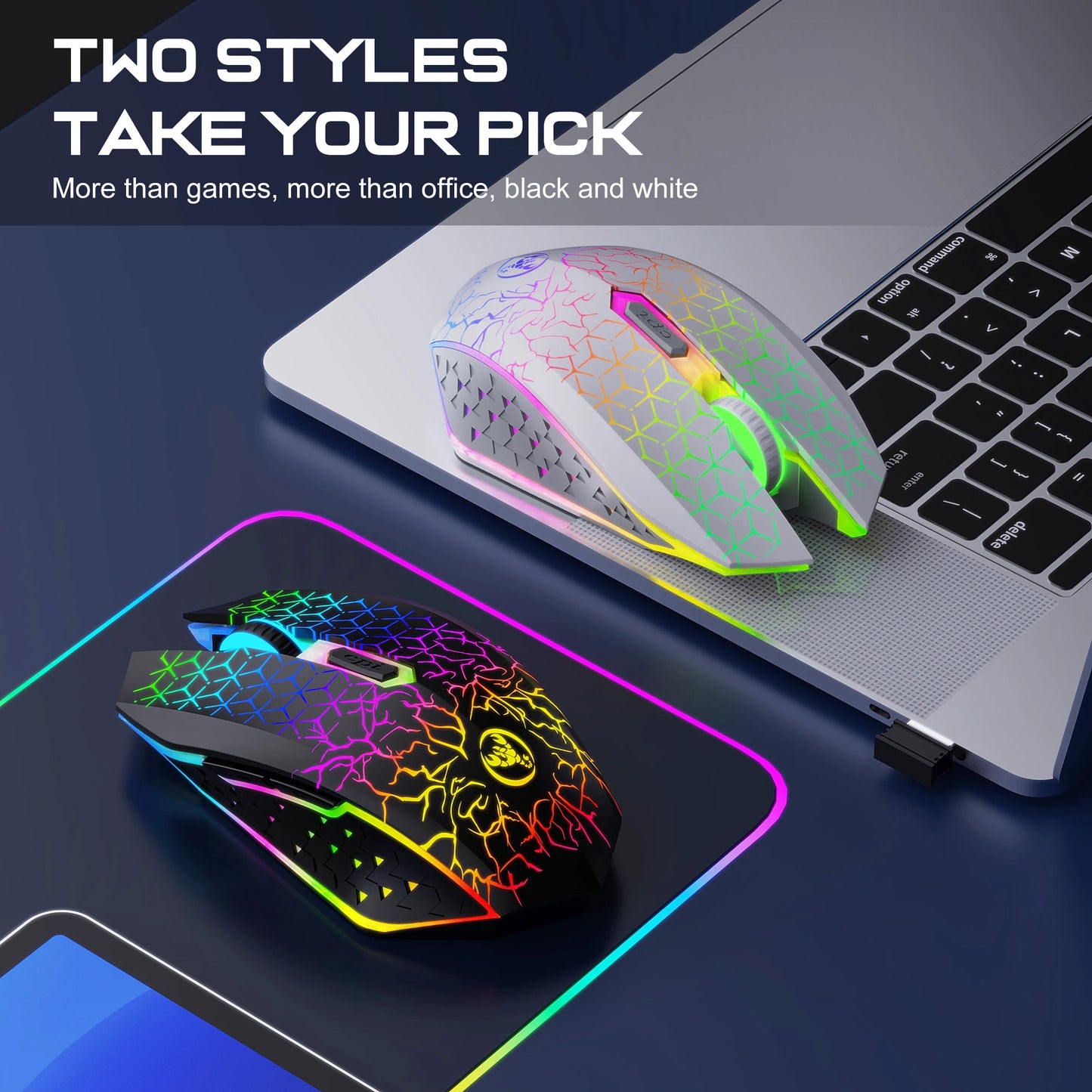 Gaming Mouse Wi-Fi Bluetooth RGB