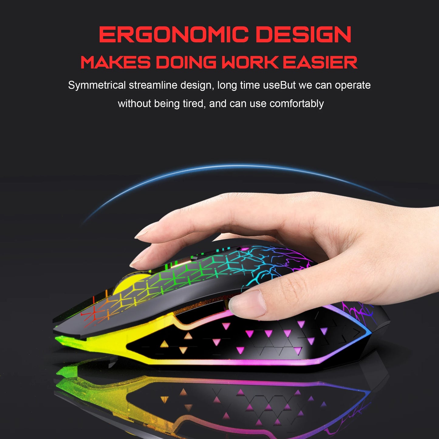 Gaming Mouse Wi-Fi Bluetooth RGB