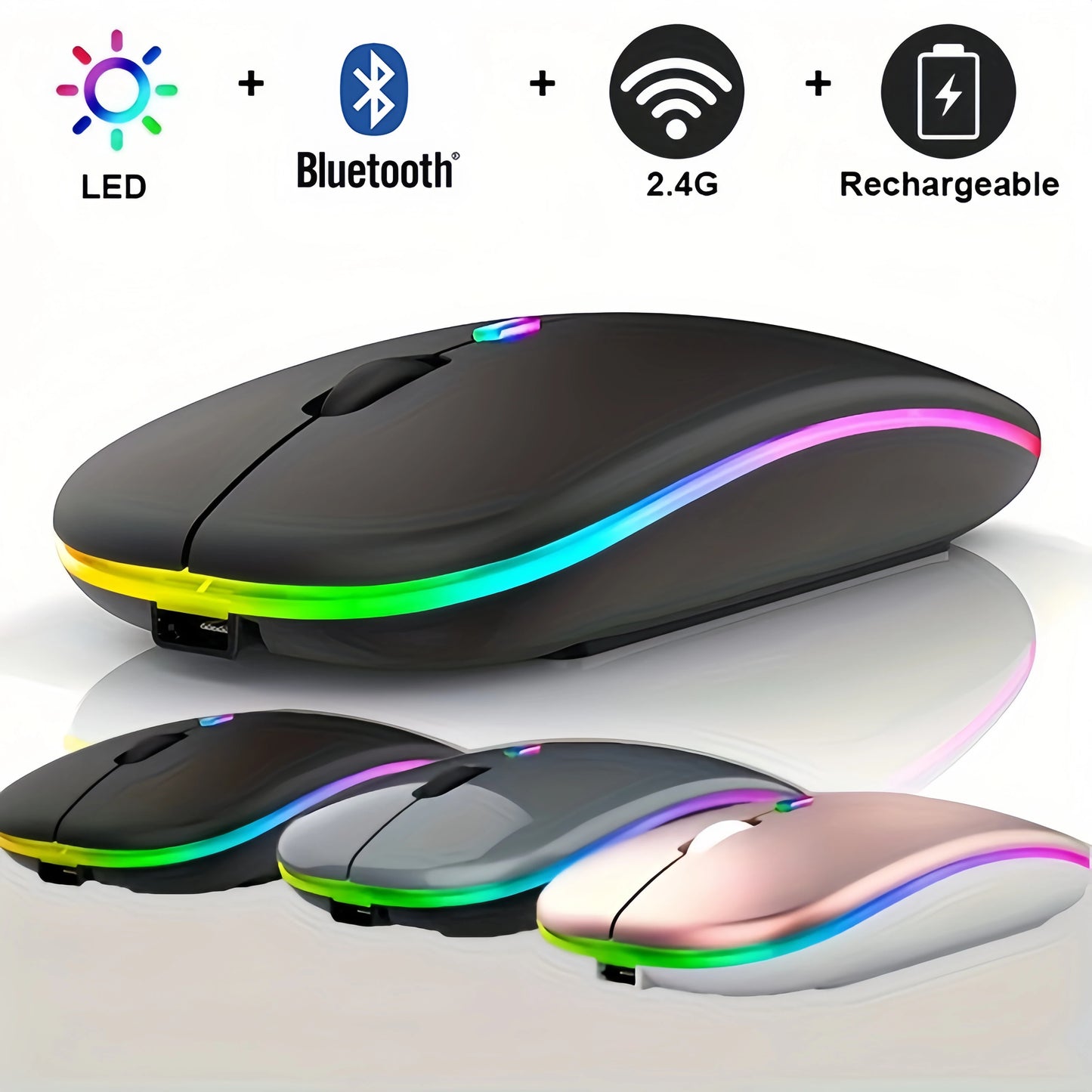 Gaming/work mouse Wi-Fi Bluetooth RGB