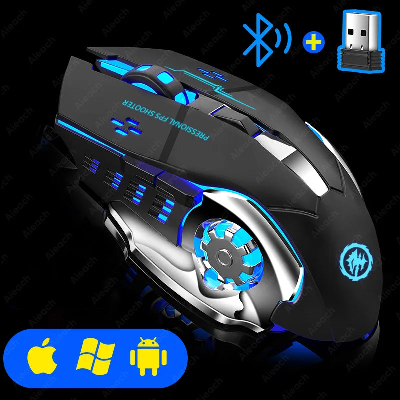 Gaming Mouse Wi-Fi Bluetooth RGB
