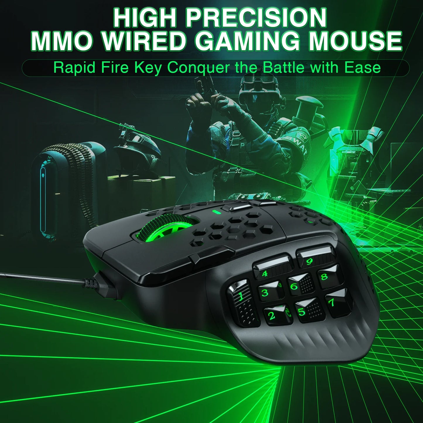 Gaming mouse programmable buttons RGB
