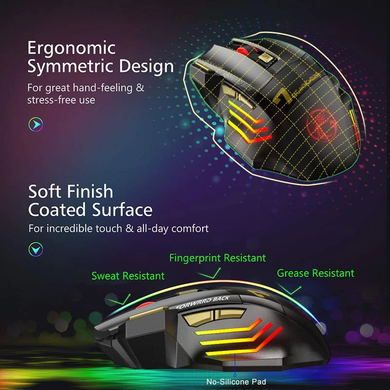 Gaming Mouse Wi-fi Bluetooth RGB