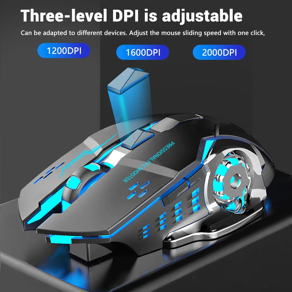 Gaming Mouse Wi-Fi Bluetooth RGB